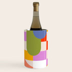 Bold Playful Geometric Bauhaus Checks and stripes Wine Chiller Gallery Image 2