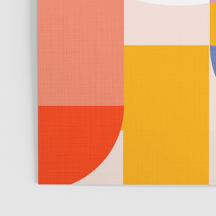 Bold Playful Geometric Bauhaus Checks and stripes Poster Gallery Image 3