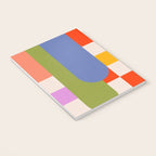 Bold Playful Geometric Bauhaus Checks and stripes Notebook Gallery Image 3