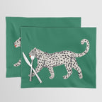 White leopard with red lips Placemat Gallery Image 1