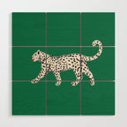 White leopard with red lips Wood Wall Art Gallery Image 1