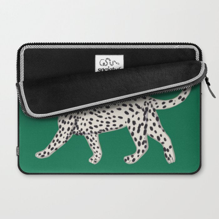 White leopard with red lips Laptop Sleeve Gallery Image 2