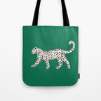 White leopard with red lips Tote Bag Gallery Image 1