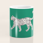 White leopard with red lips Coffee Mug Gallery Image 4