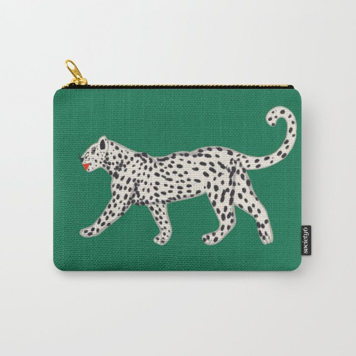 White leopard with red lips Carry All Pouch Gallery Image 1