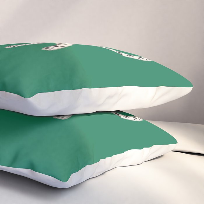 White leopard with red lips Pillow Sham Gallery Image 3