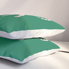 White leopard with red lips Pillow Sham Gallery Image 3