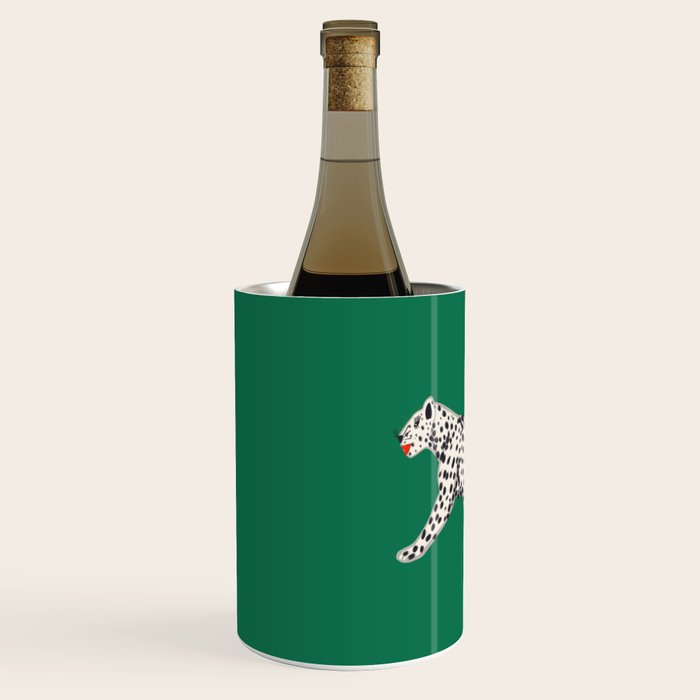 White leopard with red lips Wine Chiller Gallery Image 2