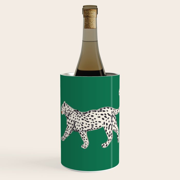 White leopard with red lips Wine Chiller Gallery Image 1