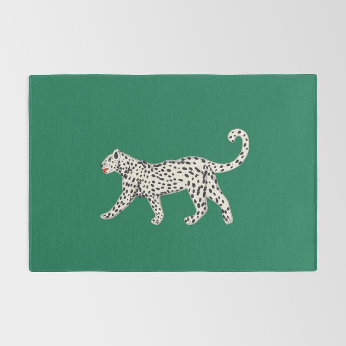 White leopard with red lips Rug Gallery Image 2