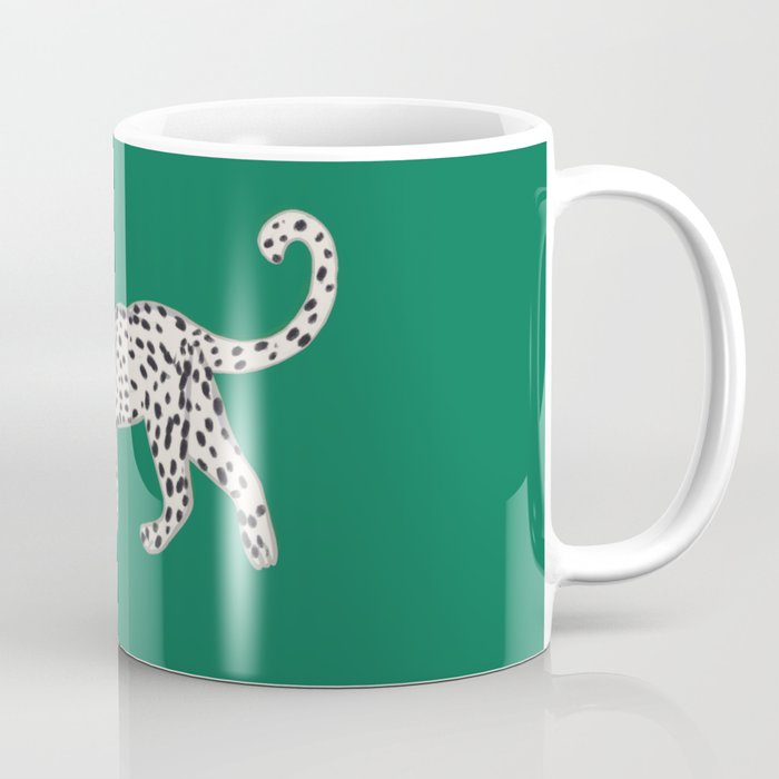White leopard with red lips Coffee Mug Gallery Image 1