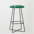 White leopard with red lips Stool Gallery Image 1