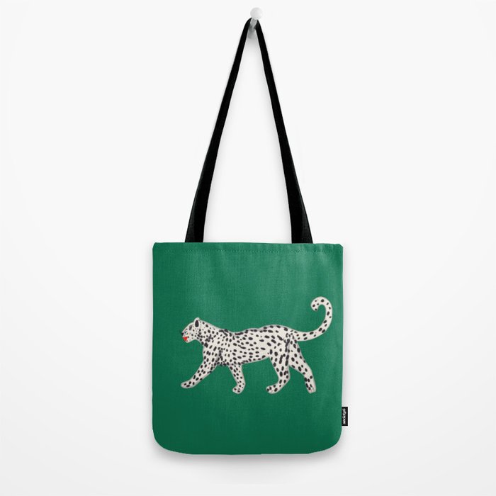 White leopard with red lips Tote Bag Gallery Image 2