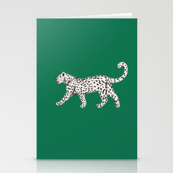 White leopard with red lips Stationery Card Gallery Image 1