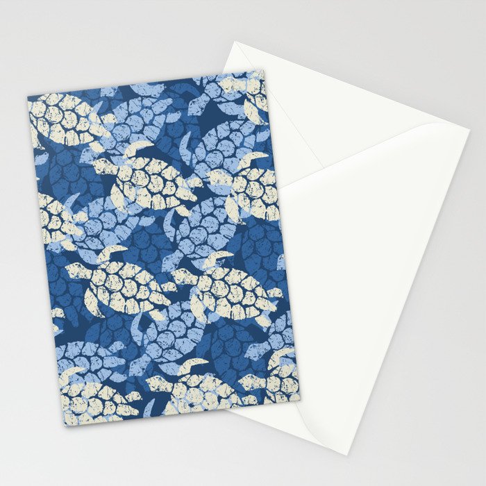 Honu Sea Turtle Hawaiian Tapa  Stationery Card Gallery Image 2