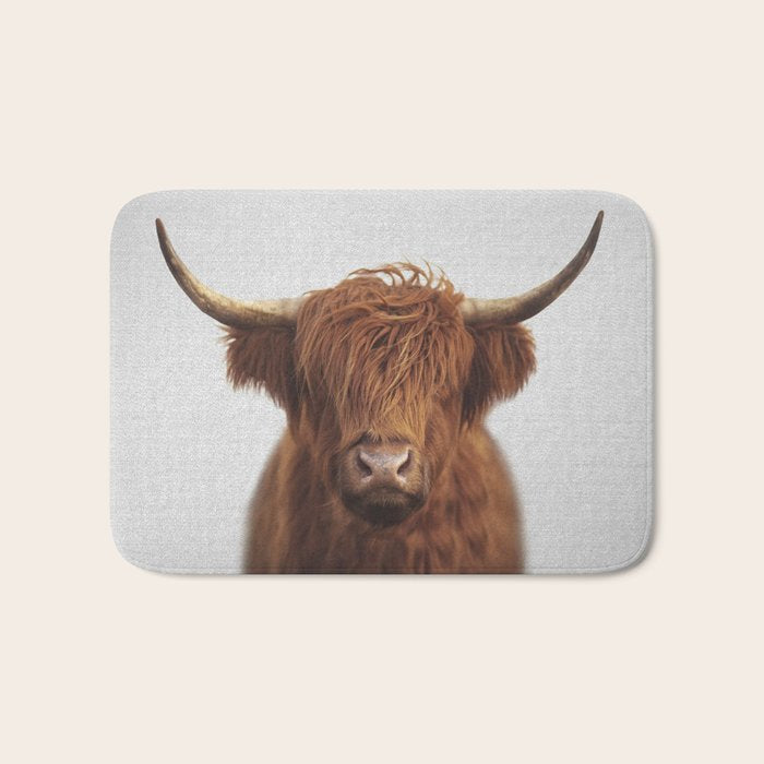 Highland Cow - Colorful Bath Mat Gallery Image 1