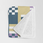 Abstract Block Mosaic R Throw Blanket Gallery Image 3