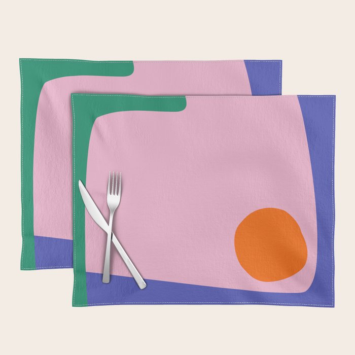 Abstract Modern Colorblock Placemat Gallery Image 1