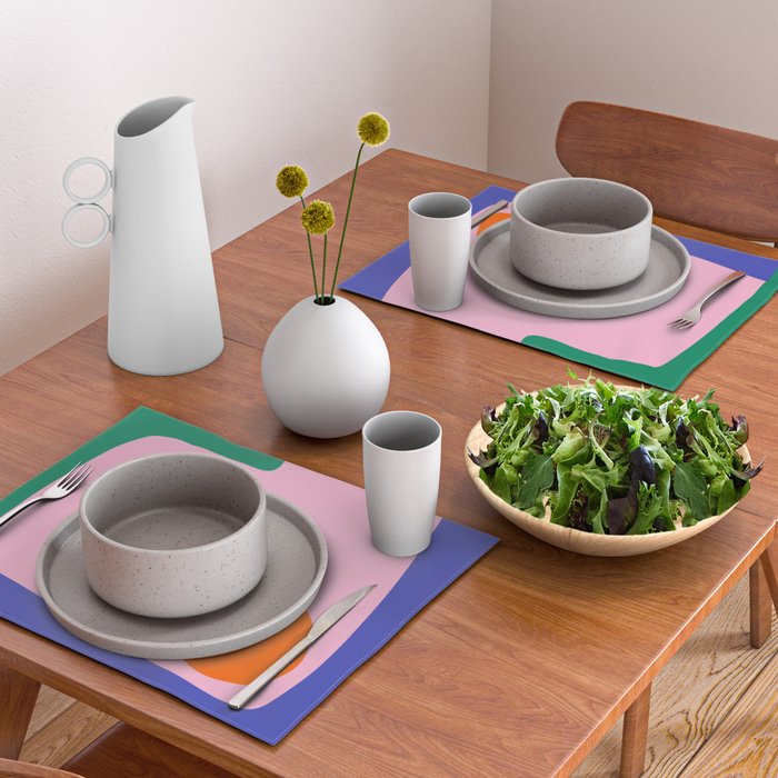 Abstract Modern Colorblock Placemat Gallery Image 2