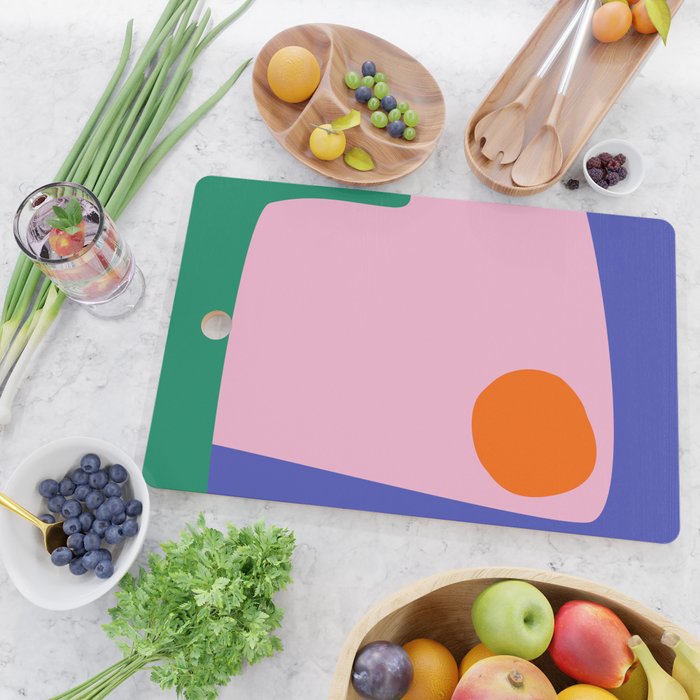 Abstract Modern Colorblock Cutting Board Gallery Image 2