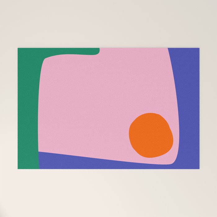Abstract Modern Colorblock Welcome Mat Gallery Image 1