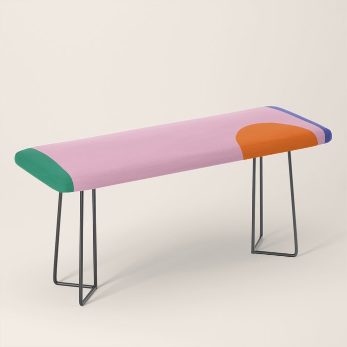 Abstract Modern Colorblock Bench Gallery Image 1