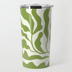 Olive green abstract  plants  Travel Mug Gallery Image 1