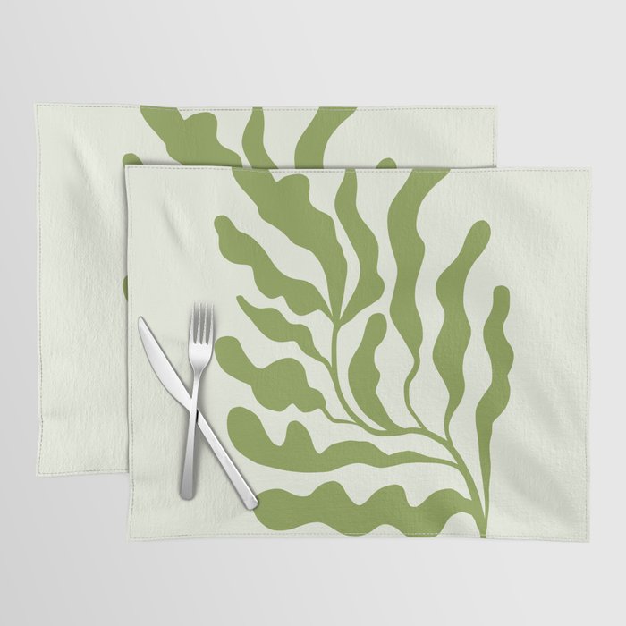 Olive green abstract  plants  Placemat Gallery Image 1