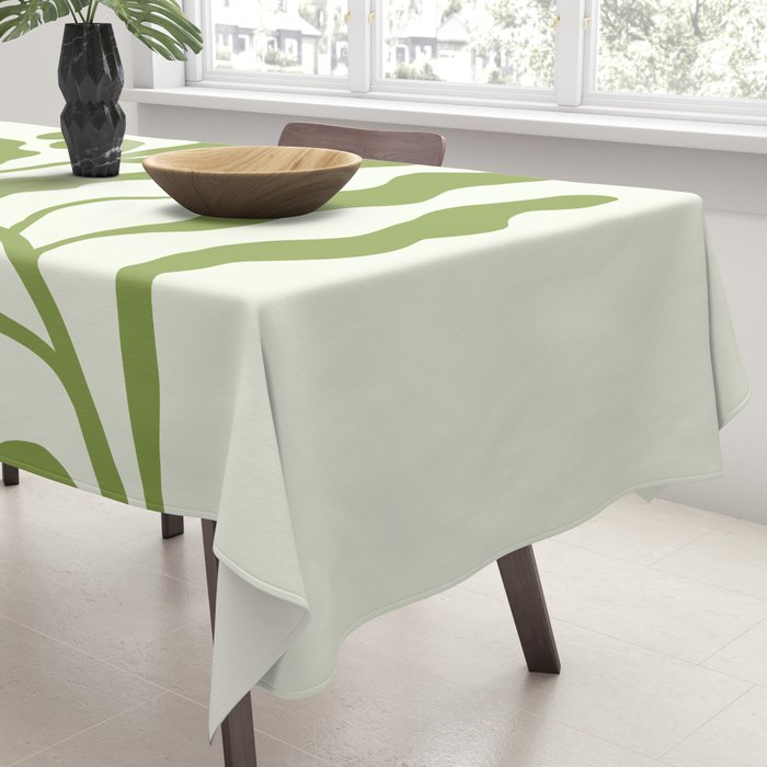 Olive green abstract  plants  Tablecloth Gallery Image 3