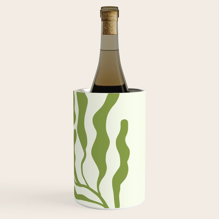 Olive green abstract  plants  Wine Chiller Gallery Image 3