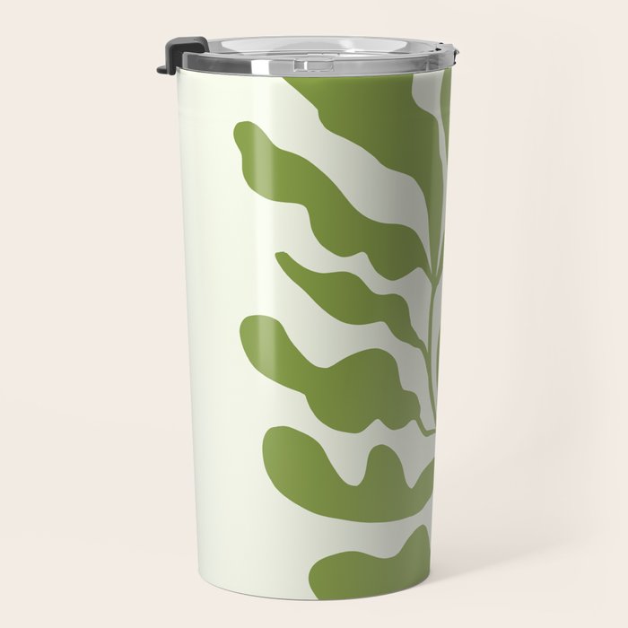 Olive green abstract  plants  Travel Mug Gallery Image 3
