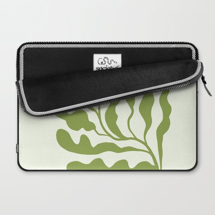 Olive green abstract  plants  Laptop Sleeve Gallery Image 2