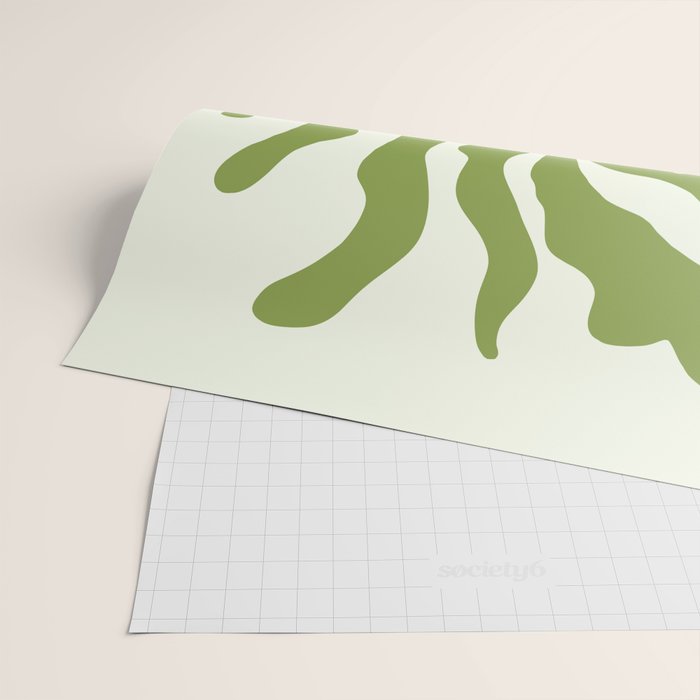 Olive green abstract  plants  Wrapping Paper Gallery Image 2