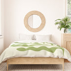 Olive green abstract  plants  Duvet Cover Gallery Image 3
