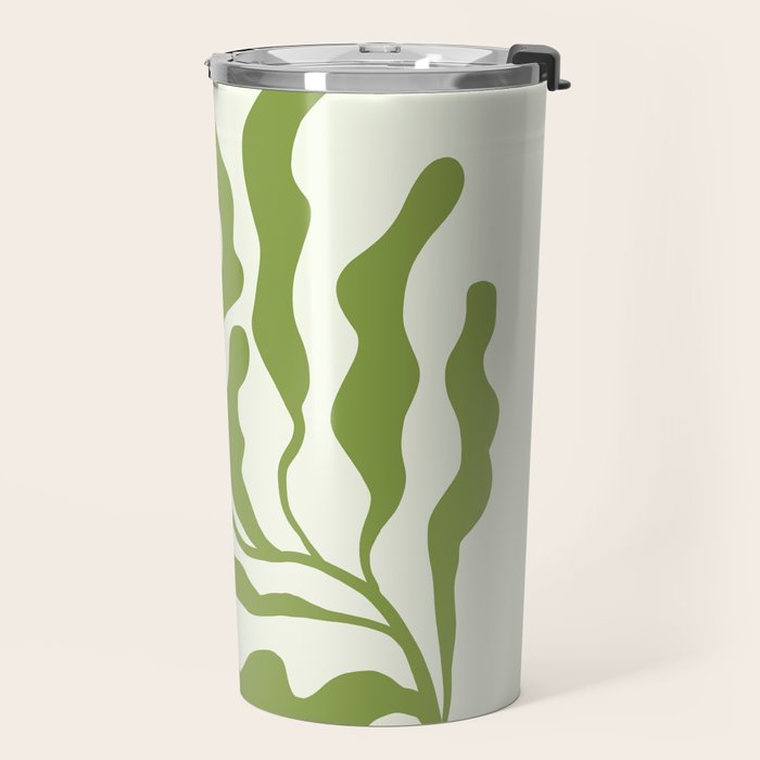 Olive green abstract  plants  Travel Mug Gallery Image 2
