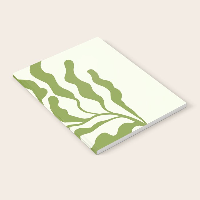 Olive green abstract  plants  Notebook Gallery Image 2