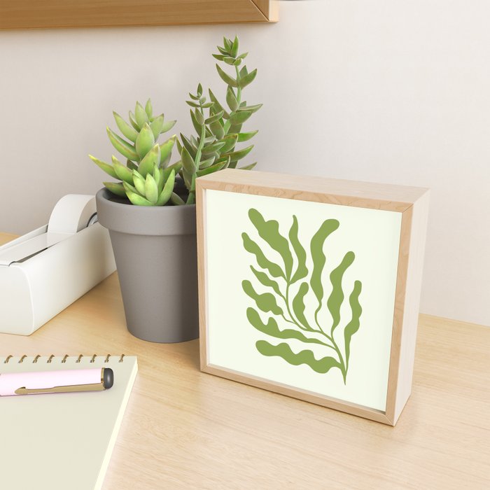 Olive green abstract  plants  Mini Art Print Gallery Image 2