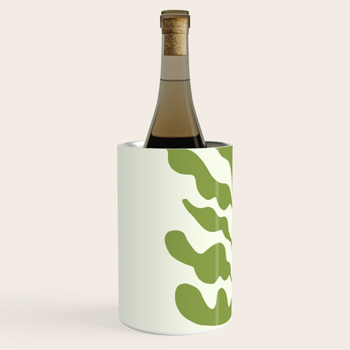 Olive green abstract  plants  Wine Chiller Gallery Image 2