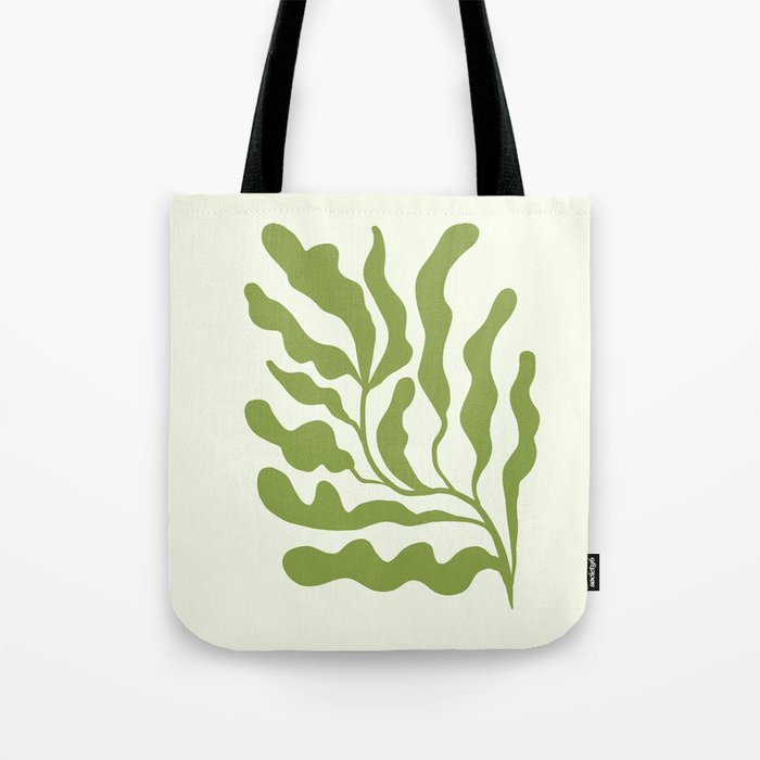 Olive green abstract  plants  Tote Bag Gallery Image 1