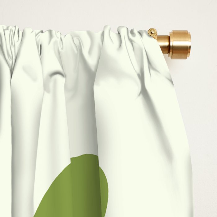 Olive green abstract  plants  Window Curtain Gallery Image 2