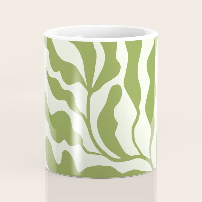 Olive green abstract  plants  Coffee Mug Gallery Image 4