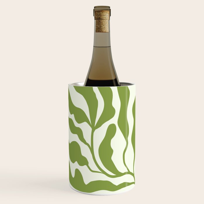 Olive green abstract  plants  Wine Chiller Gallery Image 1