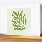 Olive green abstract  plants  Wall Mural Gallery Image 2