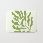 Olive green abstract  plants  Bath Mat Gallery Image 1