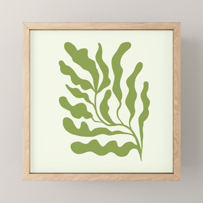 Olive green abstract  plants  Mini Art Print Gallery Image 1
