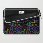 Colorful fun star doodle pattern Laptop Sleeve Gallery Image 2