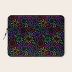 Colorful fun star doodle pattern Laptop Sleeve Gallery Image 1