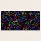 Colorful fun star doodle pattern Desk Mat Gallery Image 3