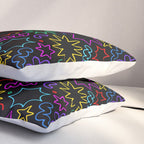 Colorful fun star doodle pattern Pillow Sham Gallery Image 3