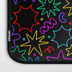 Colorful fun star doodle pattern Laptop Sleeve Gallery Image 3